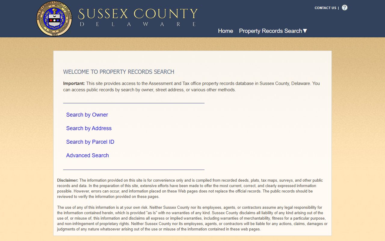 Sussex County property search portal supporting Delaware obituary records cross check